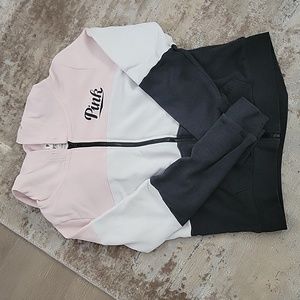 Vs pink zip up hoodie